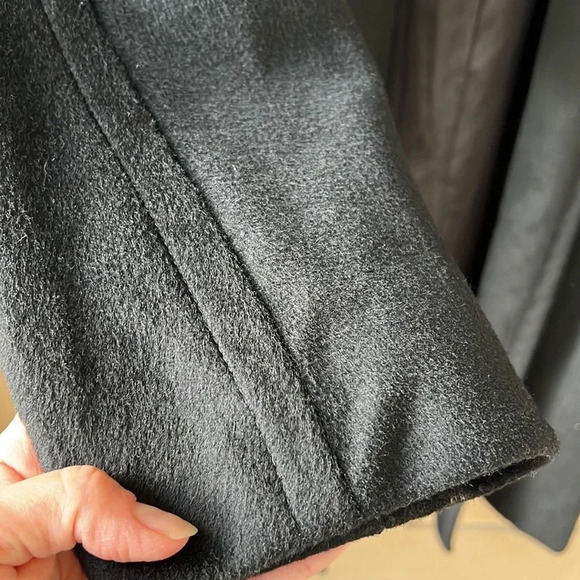 The Limited Wool Blend Oversized Structured Open Longline Coat. Minimalist XS - Picture 4 of 6